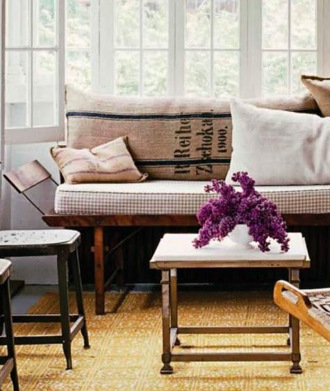 Vintage Grain Sack Ex Large Pillow