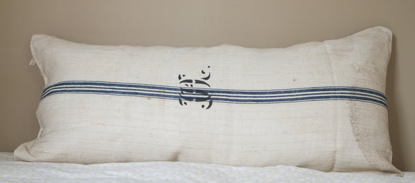 Vintage Grain Sack Extra Lg Pillow