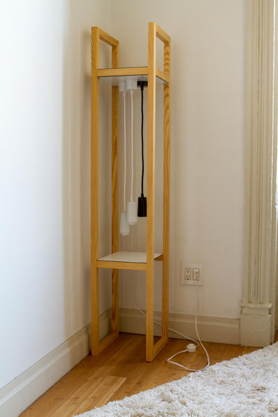 Modern recycled floor lamp