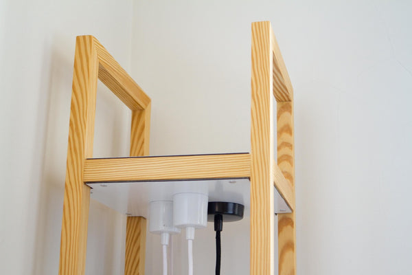 Modern recycled floor lamp