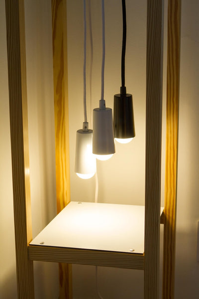 Modern recycled floor lamp