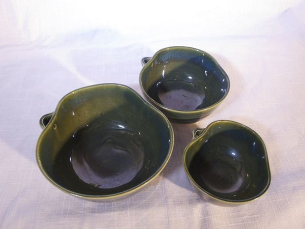 Green Stacking Bowls, Set of 3