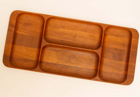 MCM Teak Snack Tray