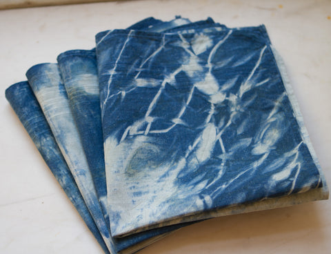 Cobalt Blue Shibori Napkins