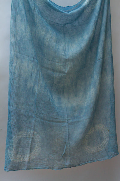 Shibori Cotton Gauze Scarf "Rings"