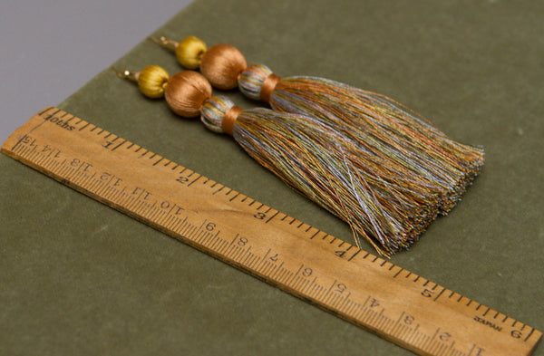 Vintage Silk Tassle Earrings