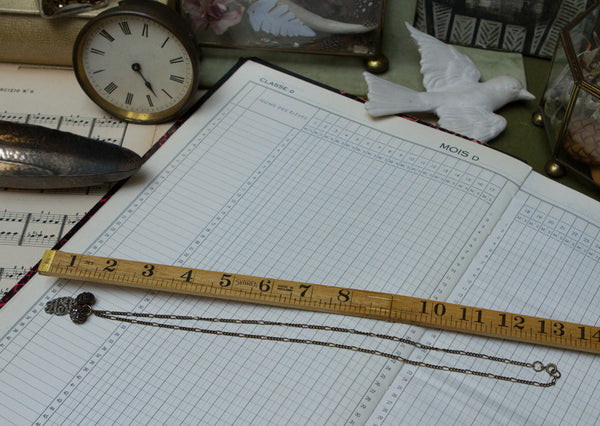 Vintage 3 charm necklace monogram